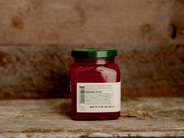 red pepper jelly stonewall product label