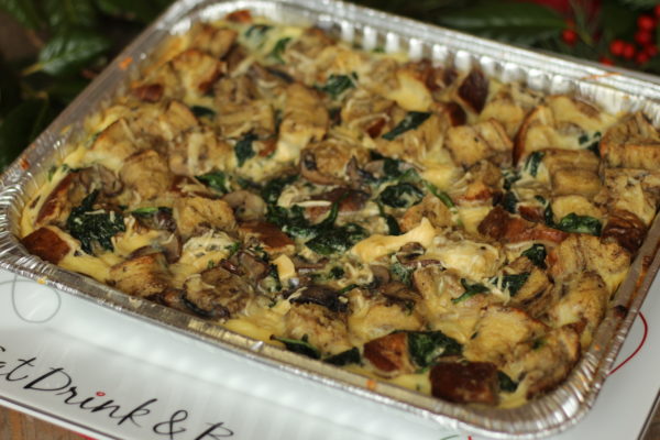Bake at home, mushroom, spinach